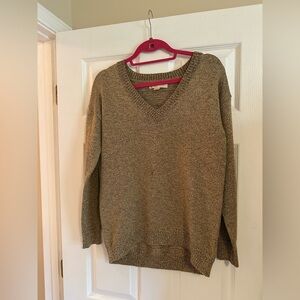 Michael Kors Gold Glitter V-Neck Sweater